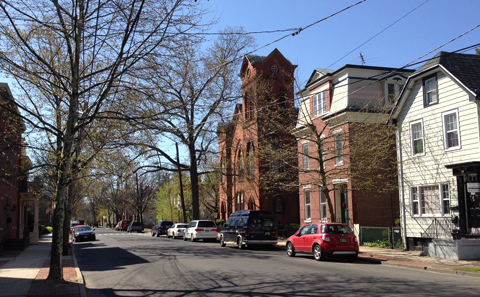 Michael's Bordentown Office (Green house on the right)